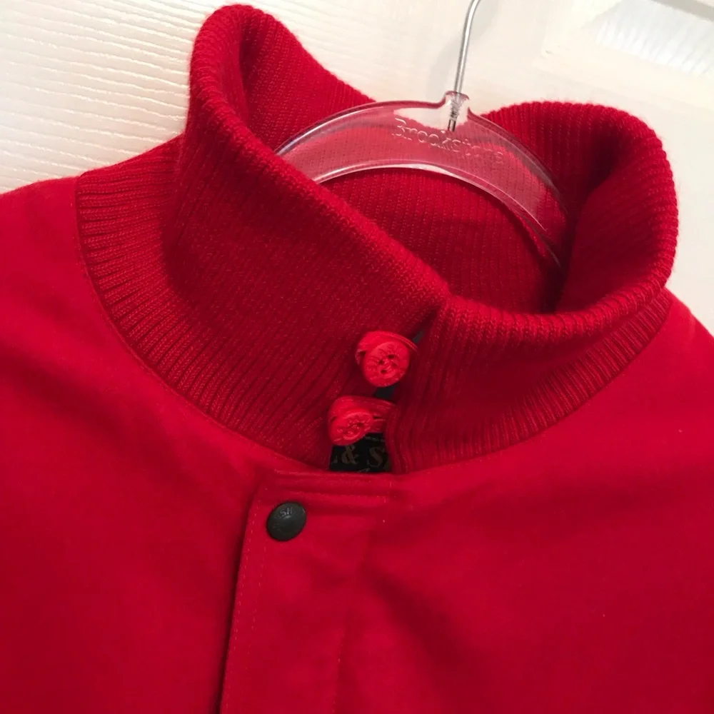 Paul & Shark Red Wool Yachting Bomber Jacket